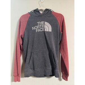 The North‎ Face Womens Hoodie Gray Red Pullover Size M